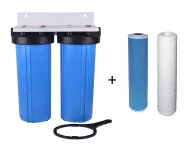 Sistem de filtrare apa dublu corp Big Blue 20 inch filet 1