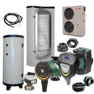 Pachet pompa de caldura aer-apa Phnix, 15 kW, pentru incalzire/racire/apa calda menajera + boiler si acumulator