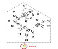Kit supapa service cu separator, Vaillant, pentru bloc hidraulic la VUW 18/24,24/28 AS/1-1