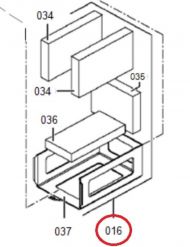 Kit deflector (ceramica refractara + cadru metalic "U"), Viessmann, pentru cazan VITOLIGNO 100-S VL1A 25-40kW (model vechi), 1 set = 5 piese