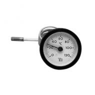 Termometru circular cu tub capilar, IMIT, lungime 1.5 m, cadran D.57/D.52, bulb 6.5x15 mm, 0-120 grade