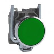Buton metalic cu revenire, Schneider, XB4, 1ND, verde, diametru 22 mm
