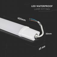 LAMPA STRADALA  LED Waterproof Fitting S-SERIES 600mm 18W 4000K
