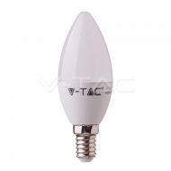 Bec LED, V-TAC, cip Samsung, plastic, 7W, E14, lumina calda
