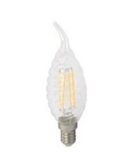 Bec LED lumanare, V-TAC, Voltaled, tip filament 35x100 mm, 4W, E14, lumina rece, model decorativ