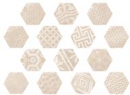 Gresie/faianta interior, Ibero, Sigma Sand, hexagonala, 21.6x24.6 cm
