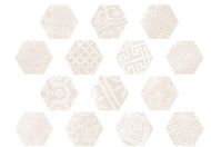 Gresie/faianta interior, Ibero, Sigma White, hexagonala, 21.6x24.6 cm