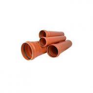 TUB PVC CANALIZARE EXT, CU MUFA/GARNITURA, D.200mmx3.9mm SN2, L=3M,