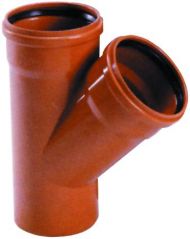 Ramificatie PVC, Valplast, cu garnitura, 45 grade, pentru canalizare, D. 200x200mm