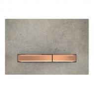 Clapeta Geberit Sigma50, 2 vol apa, culoare metalica rosie-aurie, Aspect beton