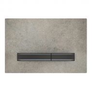 Clapeta Geberit Sigma50, 2 vol apa, culoare metalica crom negru, Aspect beton