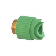 Mufa PPR, Aquatech, tip SA cu hexagon, FI, pentru imbinari tevi, verde, D.50/25mmx1/2"