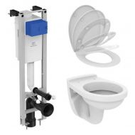 Set vas WC SevaFresh, capac soft, rezervor ingropat Prosys Eco M, placa crom