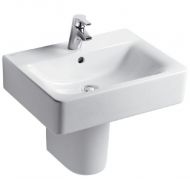 Lavoar ceramic, Ideal Standard, Connect Cube, 50x46x14 cm, alb