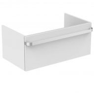 Mobilier baie, Ideal Standard, Tonic II 80, 80x44x35 cm, 1 sertar soft-close, iluminare led, alb lucios