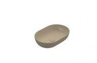 Lavoar ceramic, Ceramica Globo, T-Edge, oval, 60x41x16 cm, perla, montaj pe blat