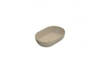Lavoar ceramic, Ceramica Globo, T-Edge, oval, 54x36x16 cm, perla, montaj pe blat