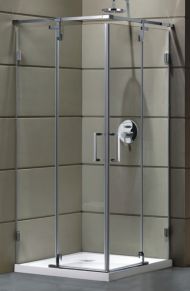 Cabina dus, Zeya, Colorado, patrata, sticla securizata 6mm, transparenta, profil crom, 100x100x190 cm