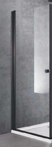 Usa dus, Romstal, Dalia, sticla securizata 6mm, transparent, anticalcar, profil negru mat, 80x190 cm