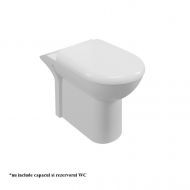 Vas WC, Serel, Friendly, stativ, pentru persoane cu dizabilitati, evacuare laterala, 33.5x65x46 cm, alb