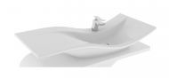 Lavoar ceramic, Serel, Marine, pe blat, 110x50x20.5 cm, alb