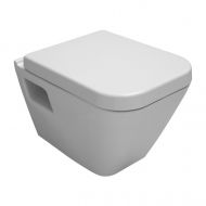 Vas WC, Serel, Diagonal, suspendat, functie bideu, patrat, 35.5x53 cm, alb