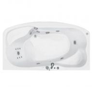 Cada de baie cu hidromasaj, Belform, Sunset, acril, alb, S4, 180x100/70x62 cm