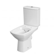Set vas WC, Cersanit, Carina, cu rezervor ceramic, stativ, 35.5x40.5x66 cm