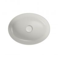 Lavoar ceramic Larga Ellipse, Cersanit, gri light mat 50x38cm