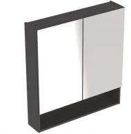 Dulap, Geberit, Selnova, cu oglinda, negru mat, 58,8x17,5x85 cm