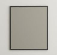 Oglinda Kroner, mobilier Rhea, rama inox, neagra, 60x75cm