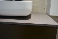 Blat baie, Novabagno, pentru mobilier Open, ecoresin maro, 90x50.5x2 cm
