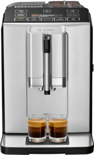 Espressor automat, Bosch, TIS30321RW, 1.4 L,  15 bari, rasnita ceramica, dispozitiv spumare lapte MilkMagic Pro, argintiu