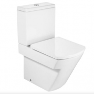 Vas WC, Roca, L/P Hall, pentru rezervor pe vas, 35.5x59.5x40 cm, alb, include cot si sistem fixare