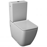 Vas WC, Jika, Cubito Pure, pentru rezervor pe vas, evacuare laterala, 38x67x43 cm, alb