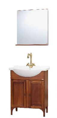 Mobilier baie, Savini Due, Anca 55, cu lavoar si oglinda, 55x46x153 cm, nuc