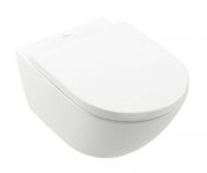 Vas WC suspendat Subway 3.0, cu Twist Flush si capac cu soft close, alb