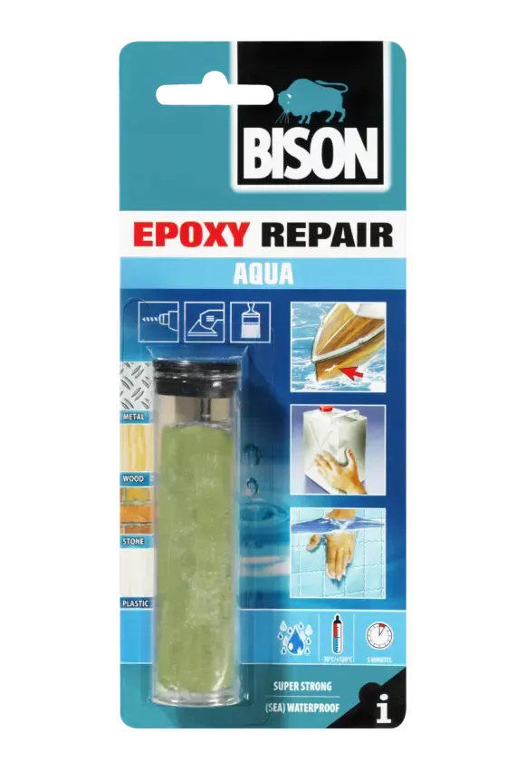 Chit epoxidic bicomponent Bison Epoxy Repair Aqua 56g