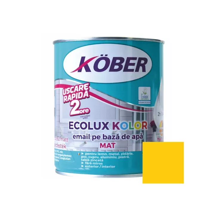 Email Ecolux Kolor Galben Zinc Mat RAL1018 V821018M 0,6L Köber