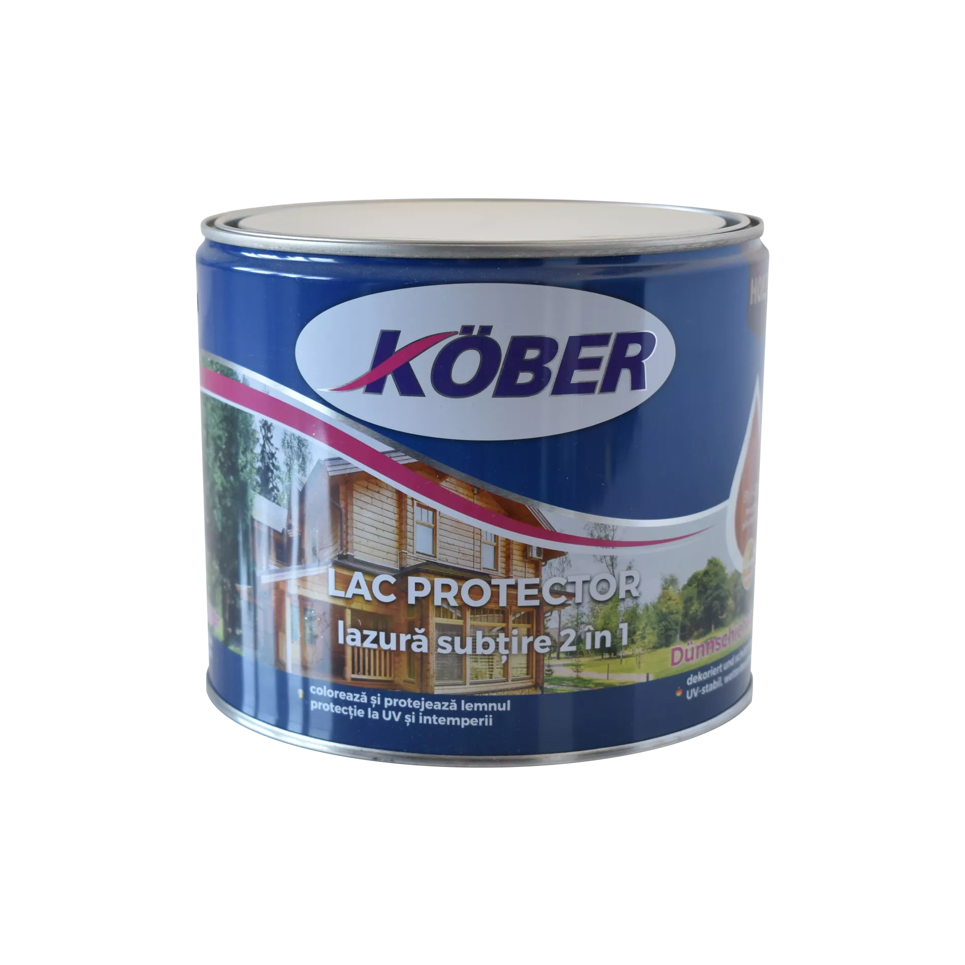 Lazura subtire 2in1 Köber Lac Protector Nuc Mediu 2.5L