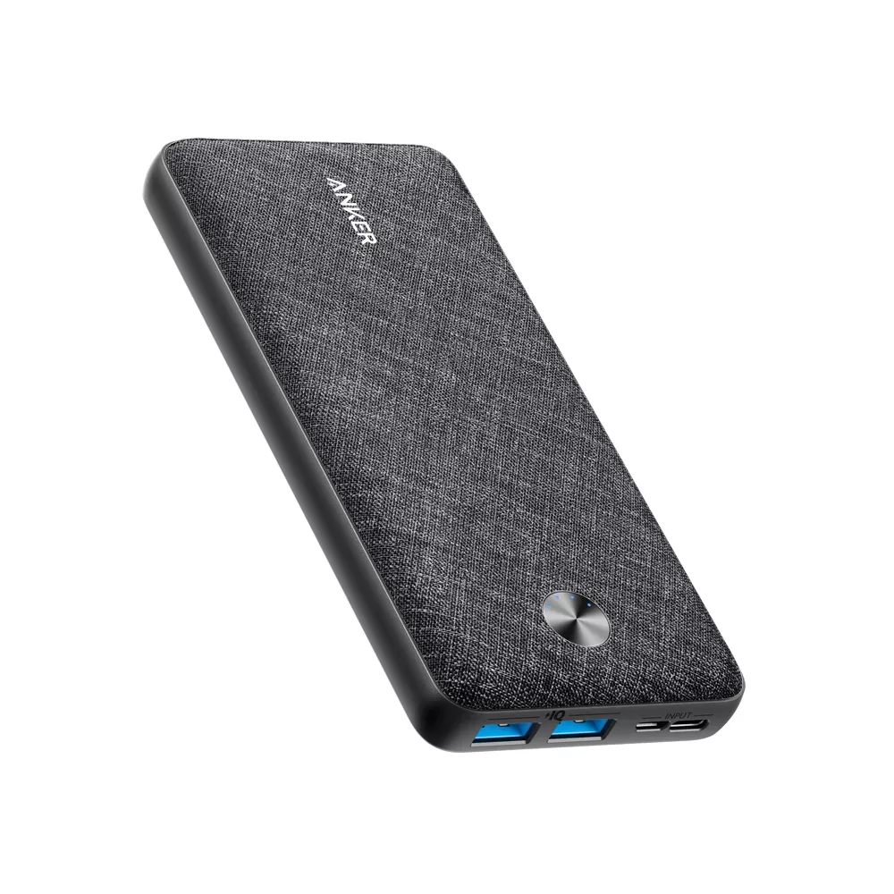 Baterie externa Anker PowerCore Metro Slim 20000 mAh, PowerIQ, 2x USB-A, Negru