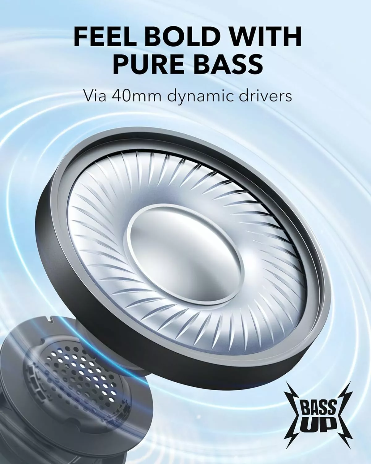Casti wireless Casti Wireless On-Ear Anker Soundcore H30i, D...