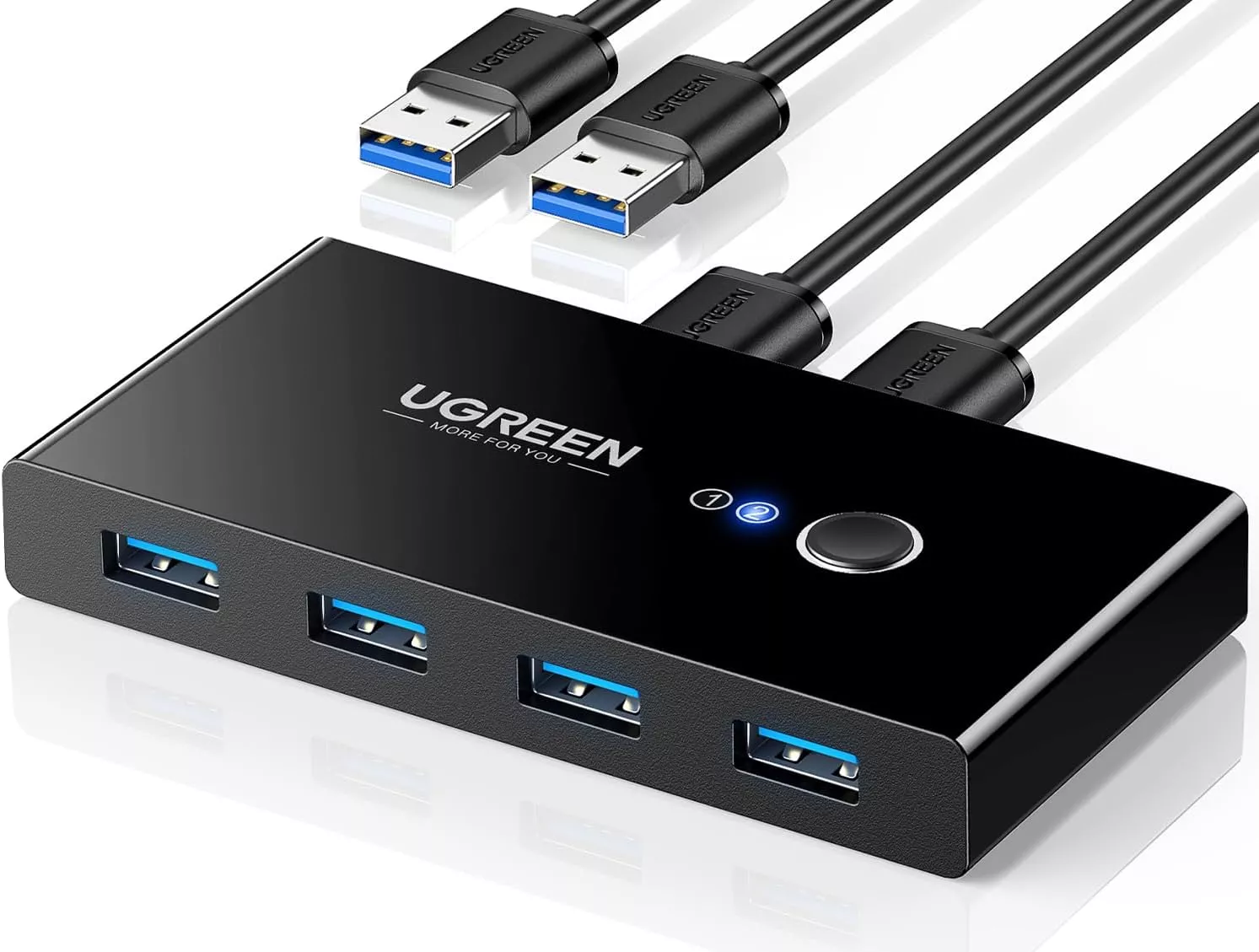Hub Multiport Ugreen US216, USB la 4x USB 3.0, Sharing Switc