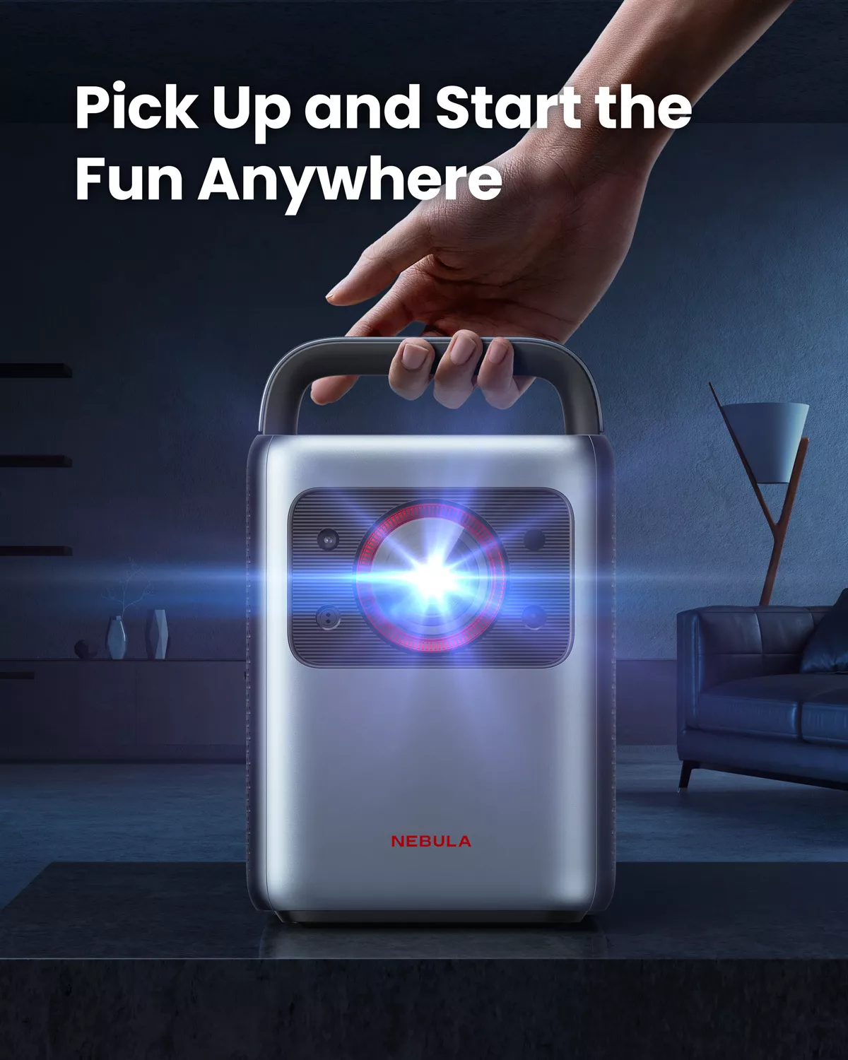 Proiector video portabil smart Anker Nebula Cosmos Laser, 4K