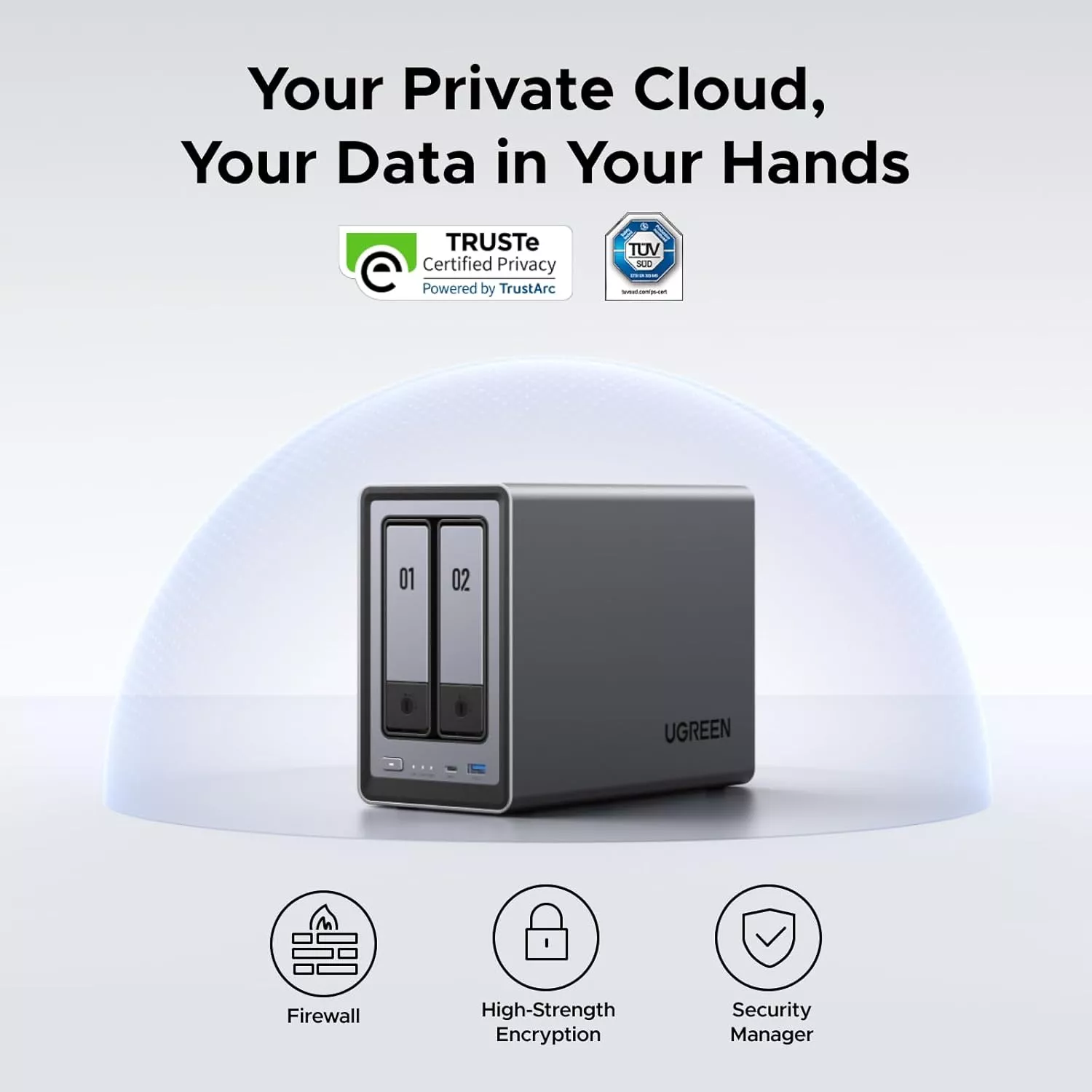 UGREEN NAS DXP2800 – Intel N100, 8GB DDR5, 2-Bay, 4K HDMI