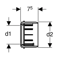 Adaptor conector WC suspendat Geberit, 90/110 mm, PE-HD, 367.928.16.1