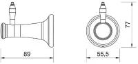 Agatatoare FDesign Lacrima FD6-LRA-07-66, montare pe perete, 1 cui, metal, mat, bronz