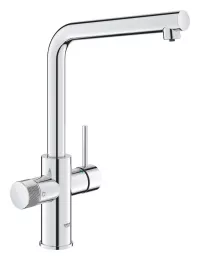 Baterie bucatarie Grohe Blue Pure Minta, inalta, tip L, filtrare, 3 cai, crom, 30588000