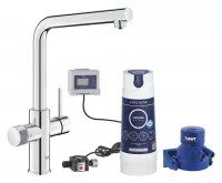 Baterie bucatarie Grohe Blue Pure Minta, inalta, tip L, filtrare, 600 l, crom, 30589000