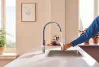 Baterie bucatarie Grohe Blue Pure Start Curve, inalta, tip C, filtrare, 600 l, crom, 30593000